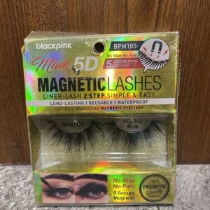 blackpink 2 Step Black Magnetic Eyelashes Mink 5D BPM105 No‎ Glue Reusable